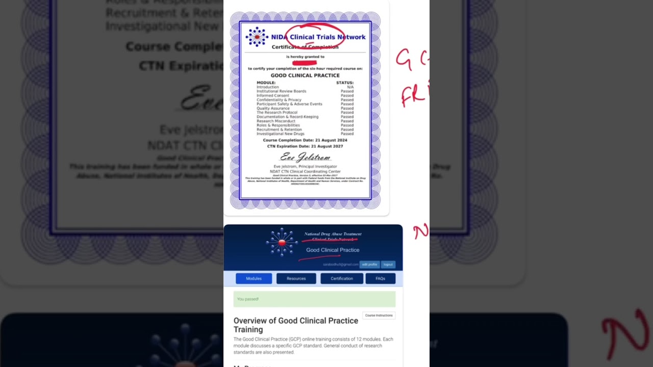 Получите бесплатный сертификат по клиническим исследованиям/GCP 
