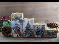 Candle Holder Set – Vintage Christmas Decor with Decoupage | Suporturi Lumânări – Tehnica Decoupage
