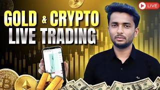 Live Bitcoin and Gold Chart Analysis | jun 26 Educational Only | The Crypto Trader Live Stream
