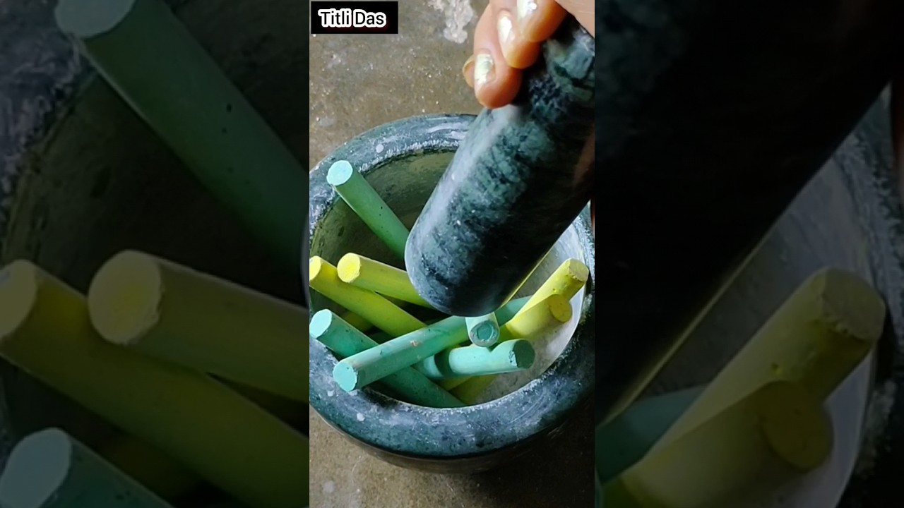 Most satisfying CHALk crush 🤤💥🤩 asmr satisfying crushing chalk 