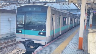 【E233系マト19編成  NN出場回送（ワンマン運転対応改造）】E233系2000番台ﾏﾄ19編成（前照灯LED）が列番を切り替えて警笛を鳴らし八王子駅2番線を発車（回9535M）2023.9.28