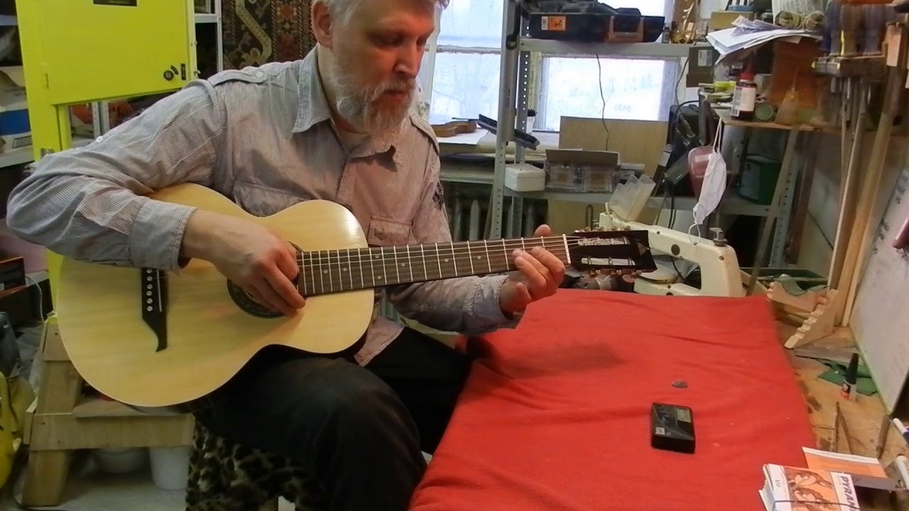 Настройка новой семиструнной гитары в "Фа" - YouTube