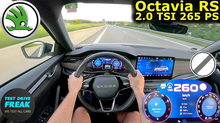 2025 Škoda Octavia RS 2.0 TSI (265 PS) TOPSPEED POV 🚗 Autobahn Drive | No Speed Limit