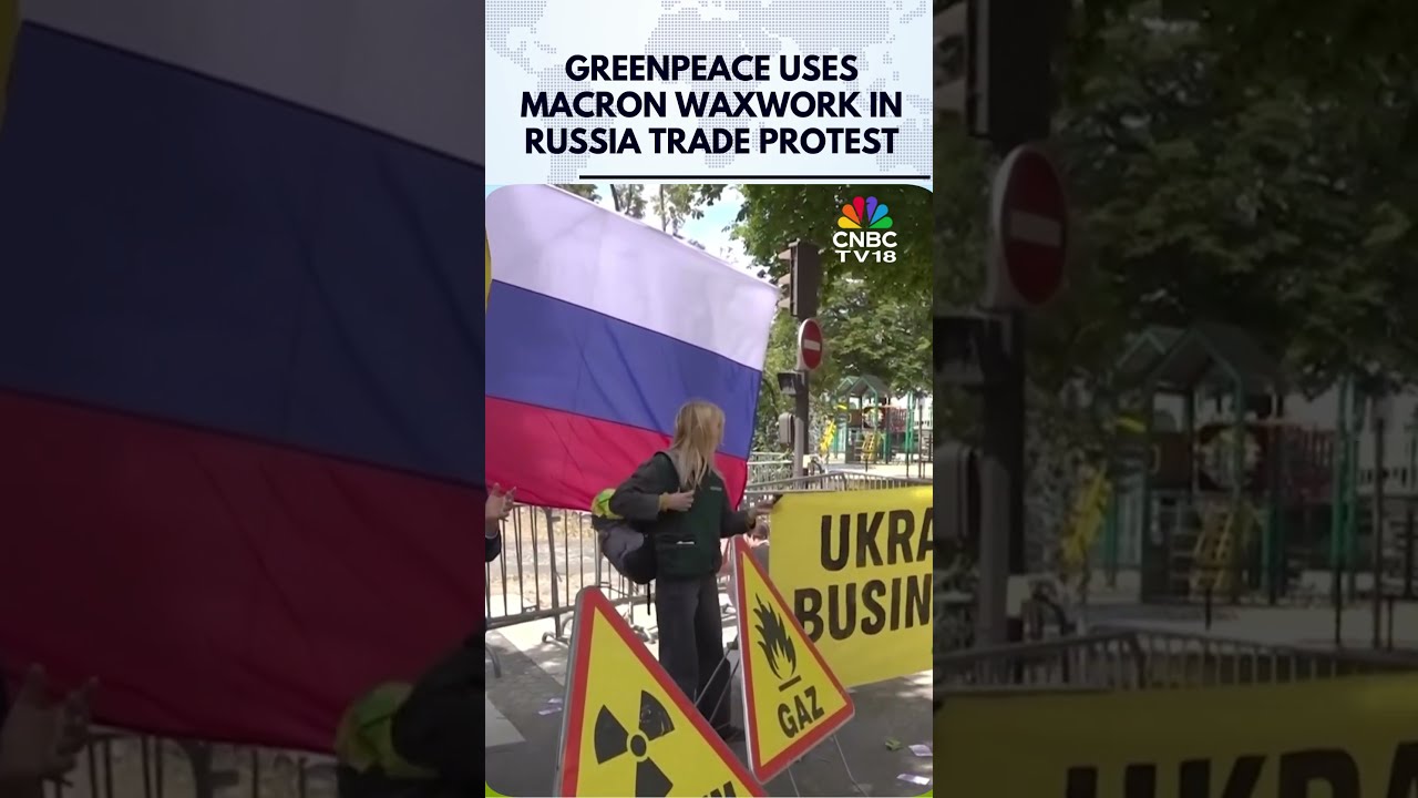 Greenpeace Emprunte Une Statue De Cire Macron Pour Protester Contre Le Commerce Franco Russe 