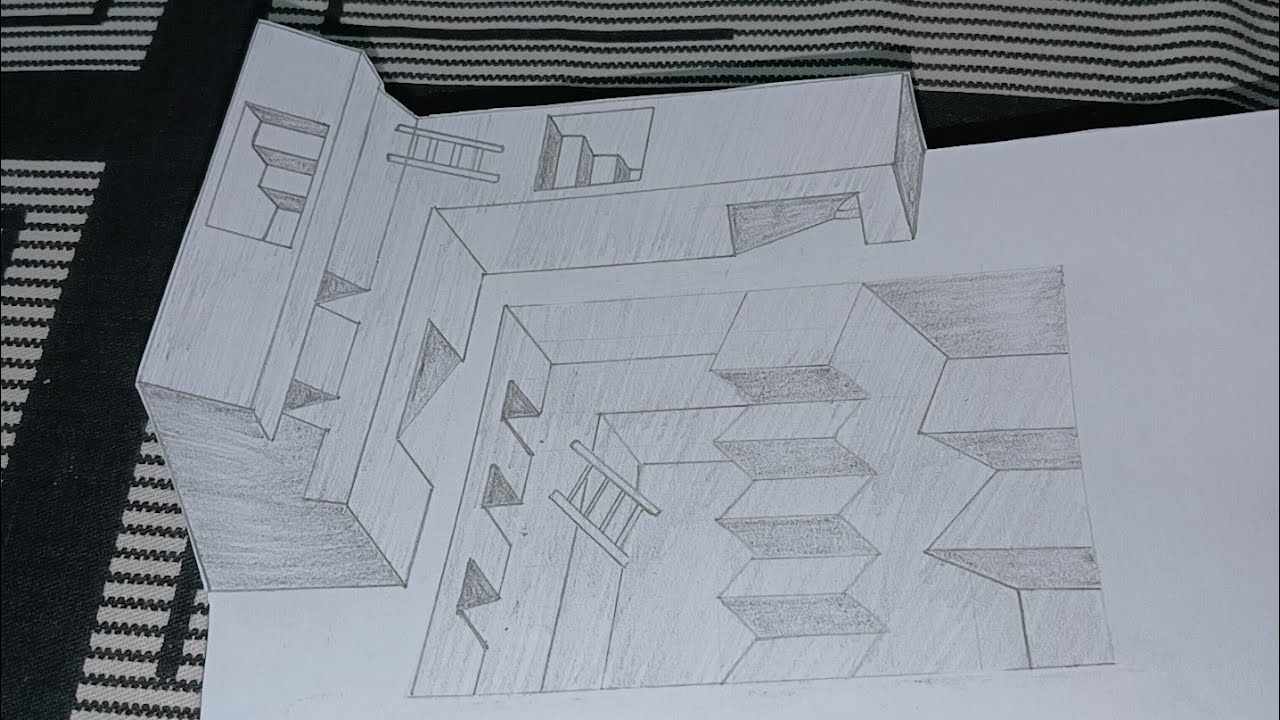 3D Art | Optical Illusion Art | Step by step process - YouTube