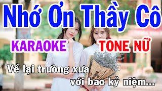 Nhớ Ơn Thầy Cô Karaoke Tone Nữ Nhạc Sống Trang Nhung Karaoke