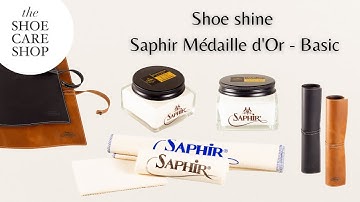 Shoe shine instruction video with Saphir Médaille d