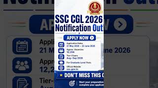 SSC CGL Notification Out!! Apply Now through govjobupdates.com  #ssc #cgl #rankpredictor