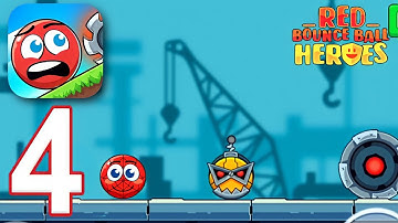 Red Bounce Ball Heroes - Gameplay Walkthrough Part 4 - Levels 31-40 (iOS,Android)