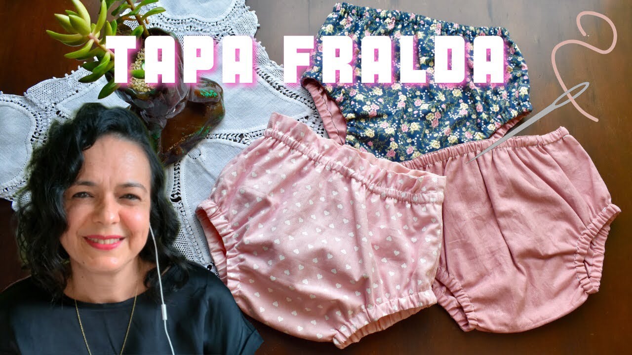 CALCINHA TAPA FRALDAS - Com MOLDE - Passo a passo - Dupla FACE