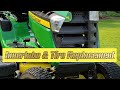 How to remove and install a tire for a riding lawn mower or garden tractor inner tube vs tire