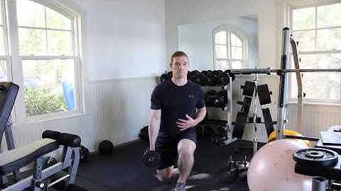 Split Squat w Bicep Curls