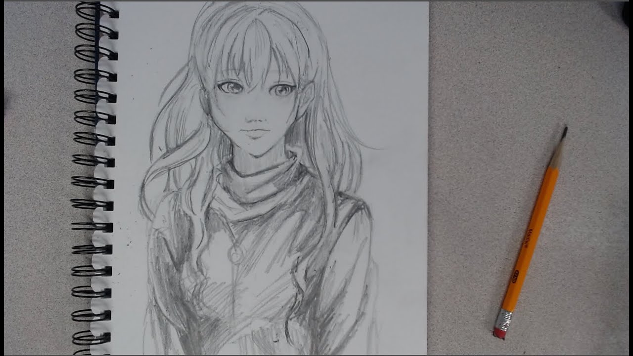 Anime Girl Sketch - 30 minute challenge 