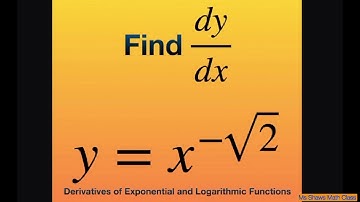 Find the derivative of the function y= x^(- sqrt(2)). General logarithmic exponential functions