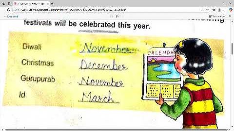 DAV class 1 EVS chapter 9 fairs and festivals book exercise and question answer #dav #evs #chapter9