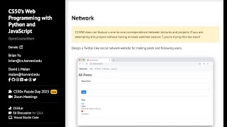 Network Project from CS50's Web Programming