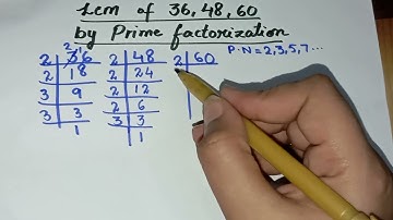 LCM of 36 48 60 by prime factorization method | 36 48 60 Ka LCM | in Urdu/Hindi |