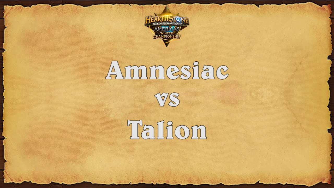 Amnesiac vs. Talion - Americas Winter Championship - Match 2
