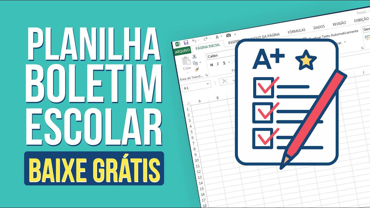 Planilha de notas escolares (para professores) 5.0 no Excel