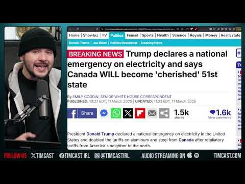 Trump Declares NATIONAL EMERGENCY As Canadian Premiere THREATENS Americans With SHUTTERING Power - YouTube
