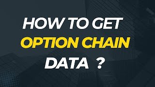 How to get Option Chain data in excel ?