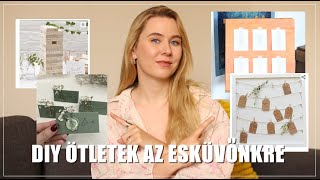 DIY ÖTLETEK AZ ESKÜVŐNKRE: préselt virágos ültetőkártya & csiptetős házi üzenőfal