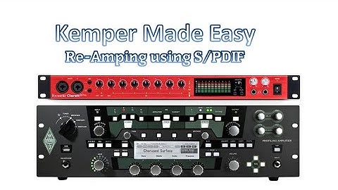 Kemper Made Easy - Reamp Tutorial using S/PDIF with live DAW setup demo.