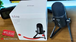 FIFINE K678 Unidirectional USB Podcast Microphone for Recording Streaming on PC | Gaming Mic for PS4