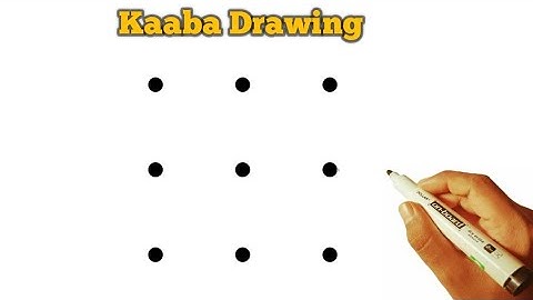Kaaba 🕋 Drawing Tutorial | How To Draw An Kaaba With 9 Dots Easy | Dots drawing