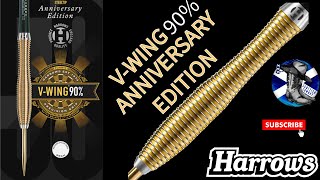 Fléchettes Harrows 50 Years Golden Anniversary Edition - Tungstène, Plaqué Or, Tiges Et Ailettes Incluses - Poids Total 18g - 2