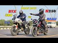 Bajaj Pulsar N250 vs TVS RTX 300 Drag Race 😱 Can N250 Shock the ADV Beast?