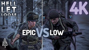 4K Epic vs Low Hell Let Loose Comparison Samsung Odyssey Neo G8 240Hz + 5800X3D + 3090Ti