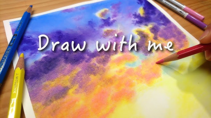 Drawing Aurora With Watercolor Pencils Youtube