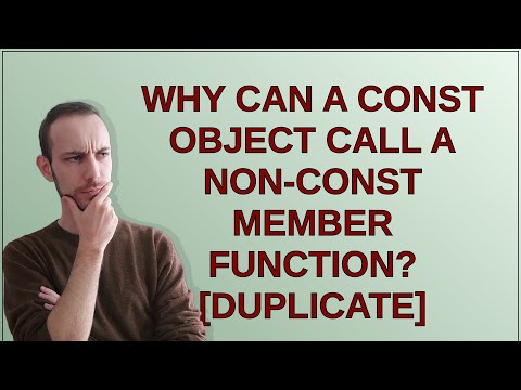 Why can a const object call a non-const member function?