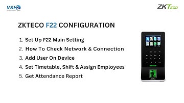 ZKTeco F22 Fingerprint Access Control Configuration: Step-by-Step Setup Guide - ZKTIMENET