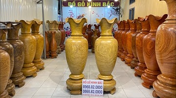 Cực đẹp - lộc bình phong thuỷ gỗ cẩm nguyên khối cao 1m7 đk 52 cực chất 38tr