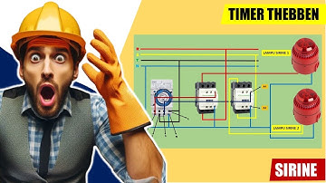 turn on the siren using 2 contactors and 1 timer | timer thebben