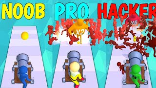 NOOB vs PRO vs HACKER in Stack Maze / Gameplay All Levels