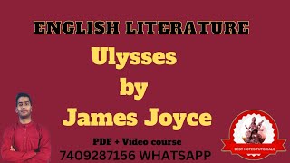 Daily MCQ Group Ulysses Novel by James Joyce|| Important points
