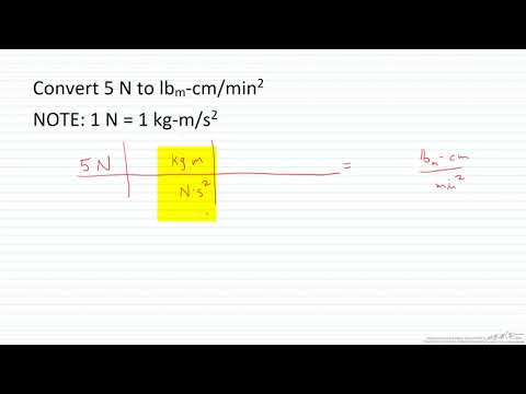 Conversion of Units, Example 1