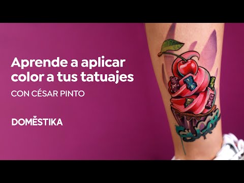 Cómo TATUAR COLORES: Técnicas de color para tatuajes - Un curso de César Pinto , Domestika