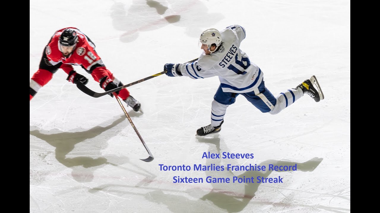 Alex Steeves Sixteen Game Point Streak - Toronto Marlies Franchise Record