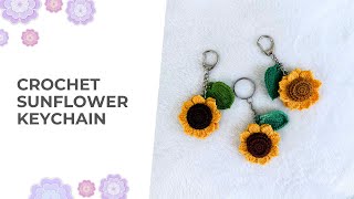 Crochet Sunflower Keychain Tutorial