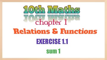 10th Maths Chapter 1 / Relations & Functions / Exercise 1.1 Sum 1 In Tamil