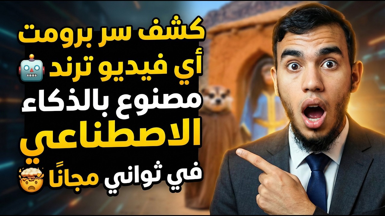 طريقة معرفة برومت أي فيديو ترند مصنوع بالذكاء الاصطناعي في ثواني مجانًا 🔥😍
