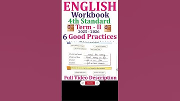 4th standard English workbook term 2 unit 6 Good Practices l Good Practices workbook 2025 #4thstd