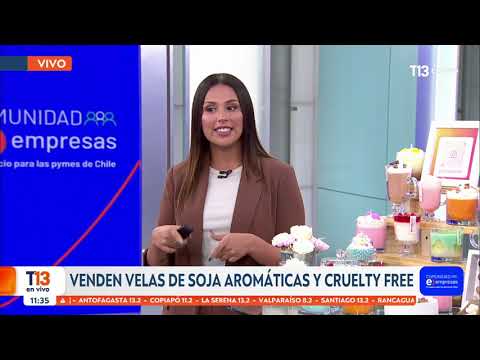 Emprendedora chilena crea velas artesanales con diseños de postres y flores