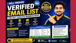 I Will Provide Verified Email List For Any Targeted Business Niche