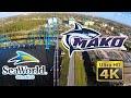2020 Mako Roller Coaster On Ride Front Row Ultra HD 4K POV SeaWorld Orlando GoPro 7 HyperSmooth
