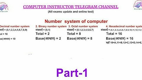 NET JRF Binary, decimal, Octal, hexadecimal conversion-ICT - paper 1